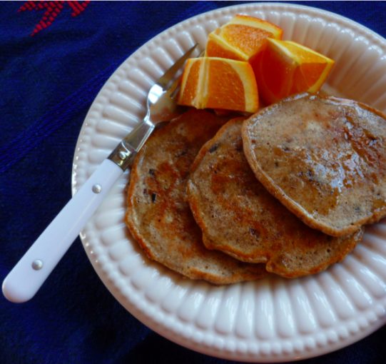 Acorn Pancakes with Bacon at FreshBitesDaily.com