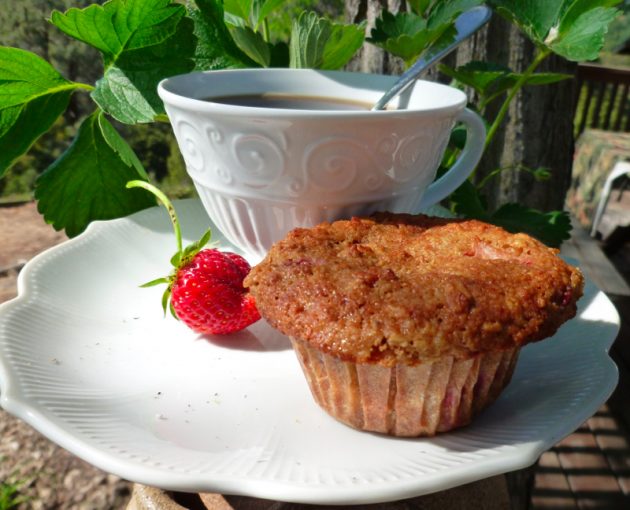 Strawberry Balsamic Muffins at FreshBitesDaily.com