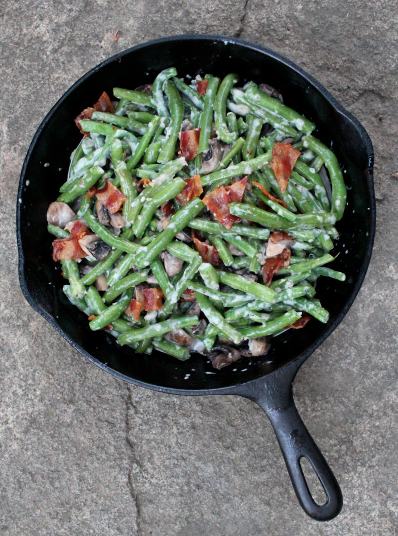 Creamy Green Beans with Mushrooms and Bacon Fresh Bites Daily