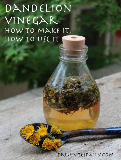 Dandelion Vinegar | 16 Amazing Dandelion Recipes To Make From Your Pulled Weeds