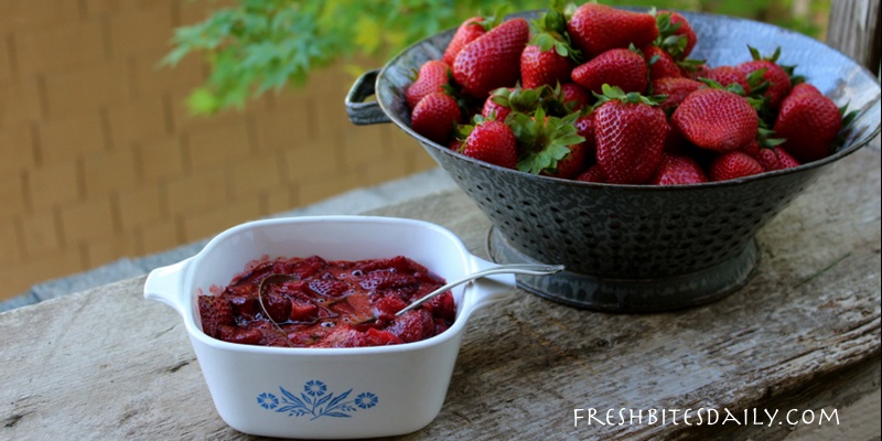 You would think that cooking would destroy a strawberry and yet this approach takes it to a new level