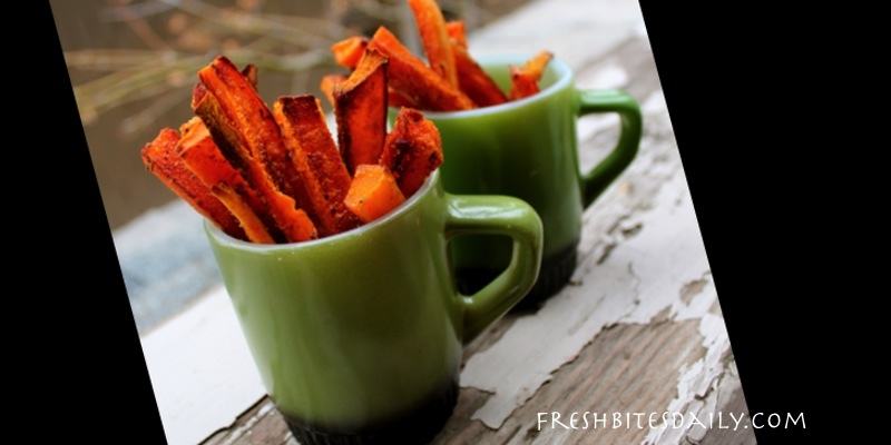 Roast your sweet potatoes up like French fries, French fries with beta carotene, clearly a health food... Roast your sweet potatoes up like French fries, French fries with beta carotene, clearly a health food...